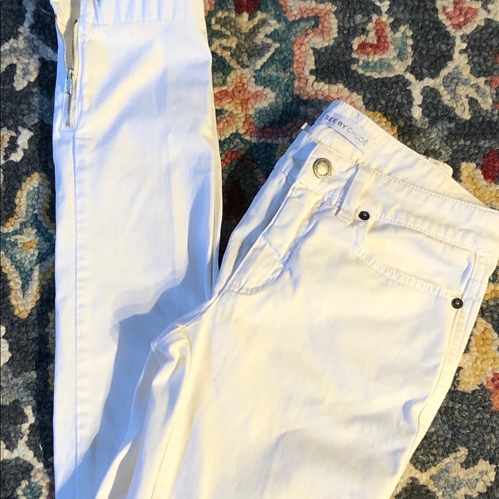See by Chloe White Skinny Jeans